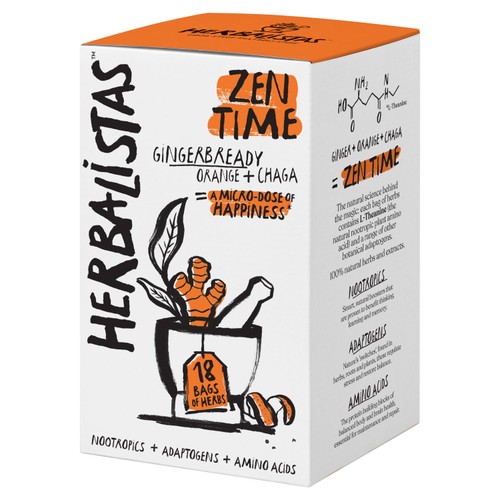 Herbalistas Zen Time Herbal Tea with Gingerbread, Orange & Chaga