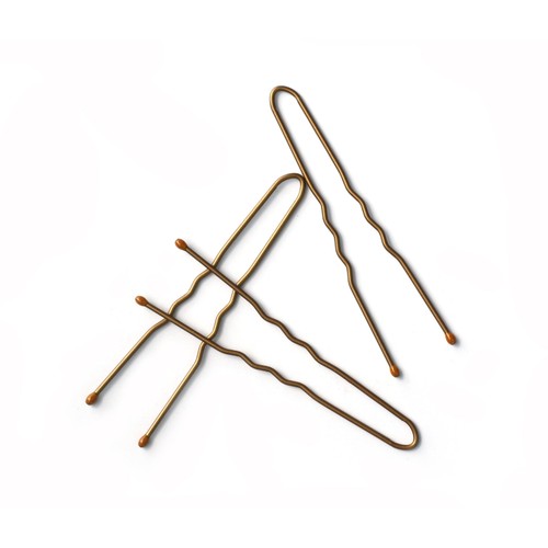 Small Hair Pins, Brown, 5cm