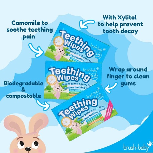 Brush-Baby Teething Wipes