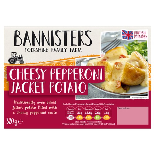 Bannisters Farm Cheesy Pepperoni Jacket Potato