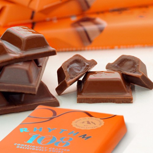 Rhythm 108 Swiss Vegan Dark Cocoa Orange Bar with M'lk Chocolate