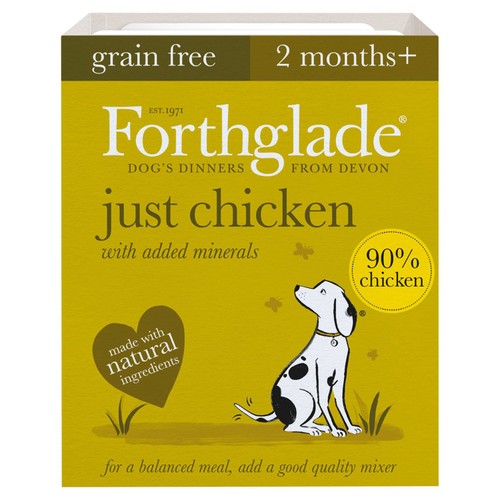 Forthglade Complementary Grain Free Wet Dog Food Just 90% Chicken