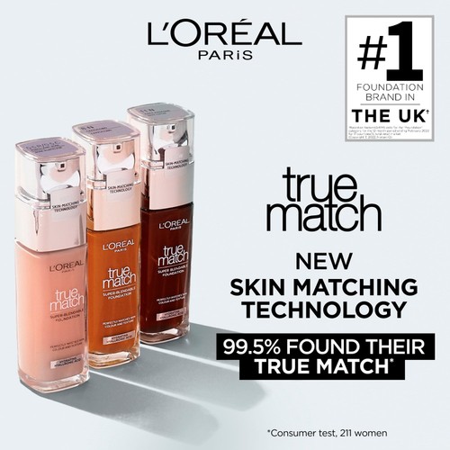 L'Oreal Paris True Match Liquid Foundation 8.5C Pecan