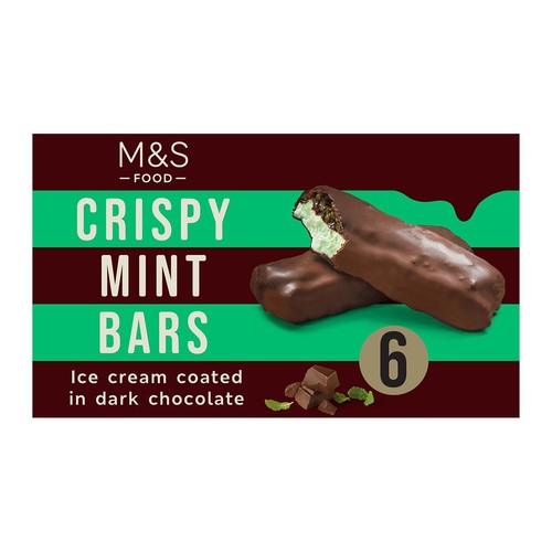 M&S Crispy Mint Chocolate Ice Cream Bars