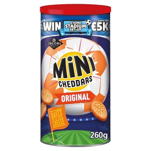 Jacob's Mini Cheddars Original Cheese Baked Snacks Tub