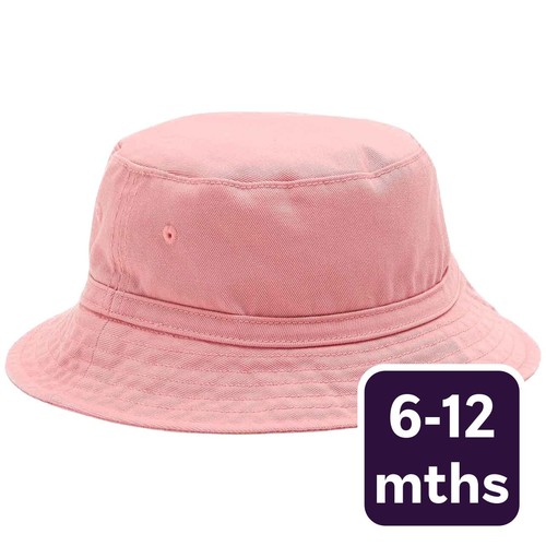 M&S Baby Cotton Bucket Hat, 6-12M, Pink