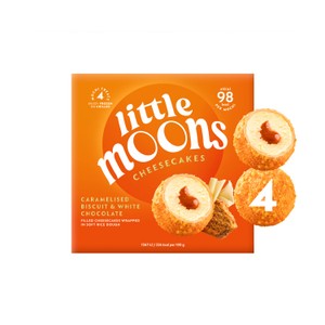Little Moons Caramelised Biscuit & White Chocolate Mochi Cheesecakes4x30g