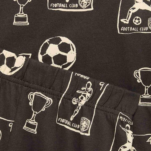 M&S Kids Football Core Essentials PJ, 3-4 Y, Green Mix
