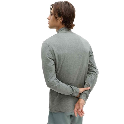 M&S Mens Funnel Neck Half Zip Top, S, Regular Dark Sage