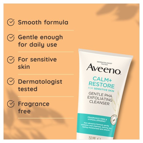 Aveeno Face Calm+Restore Gentle PHA Exfoliating Face Cleanser