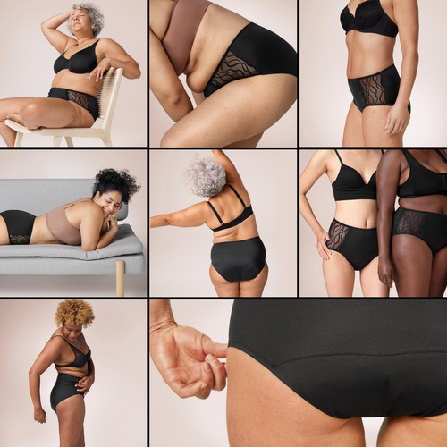 TENA Lady Silhouette Washable Incontinence Underwear Black Size S