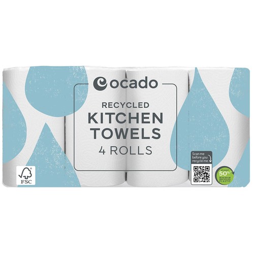 Ocado Kitchen Towels 100% Recycled Paper