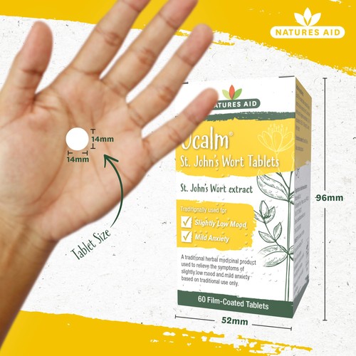 Natures Aid Ucalm 300mg T St John's Wort Extract Tablets 
