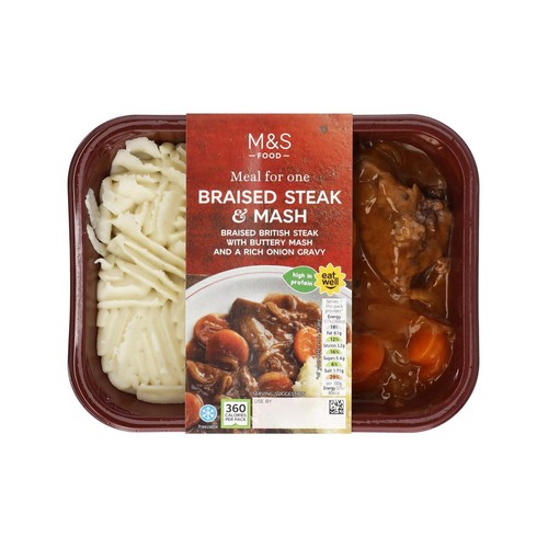M&S Braised Steak & Mash with Onion Gravy