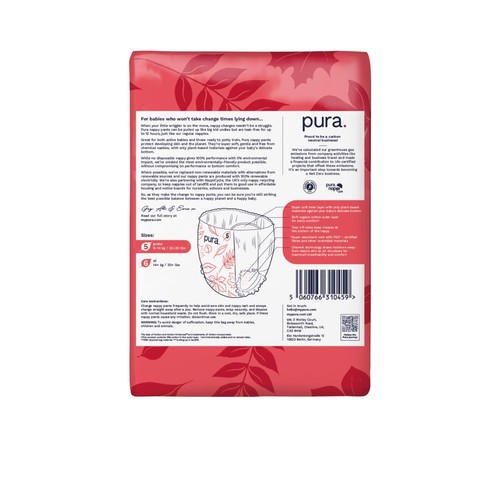 Pura Eco Nappy Pants, Size 5 (9-14kg) Mega Pack