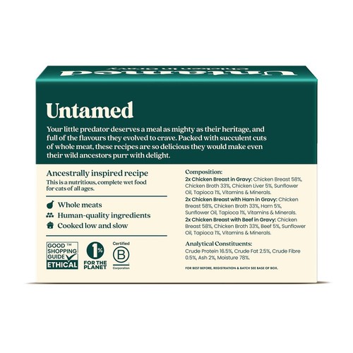 Untamed Chicken Selection Box in Gravy Cat Food