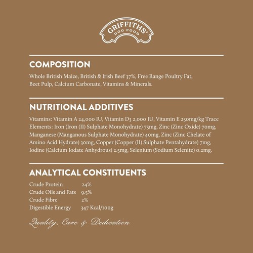 Griffiths' Original Beef Dry Dog Food