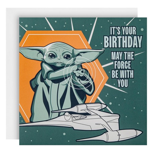 M&S Star Wars Yoda & X-Wing Birthday Card