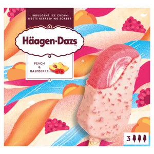 Haagen-Dazs Peach & Raspberry Ice Cream Sticks