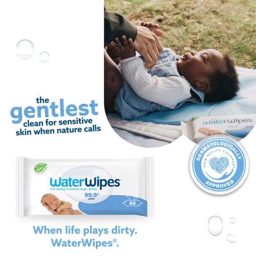 WaterWipes Baby Wipes Sensitive Newborn Plastic Free Wipes 540 Wipes 