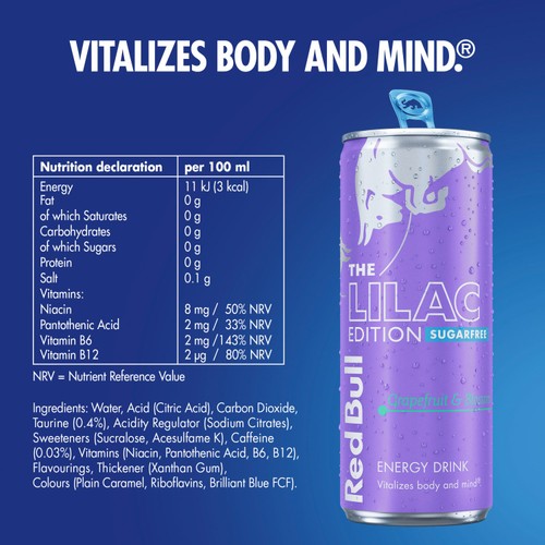 Red Bull Sugar Free Lilac Edition Grapefruit and Blossom