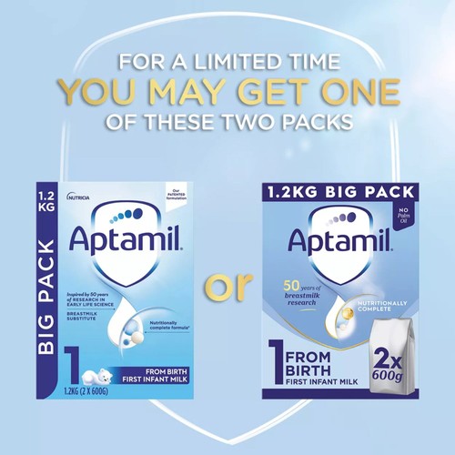 Aptamil 1 First Infant Baby Milk Formula Powder from Birth Big Pack