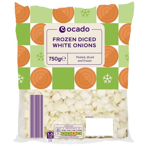Ocado Frozen Diced White Onions