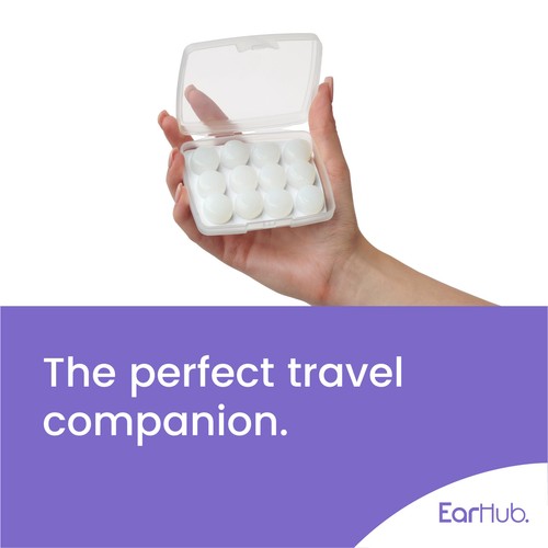 EarHub Sleepwell Soft Silicone Earplugs 12 pair