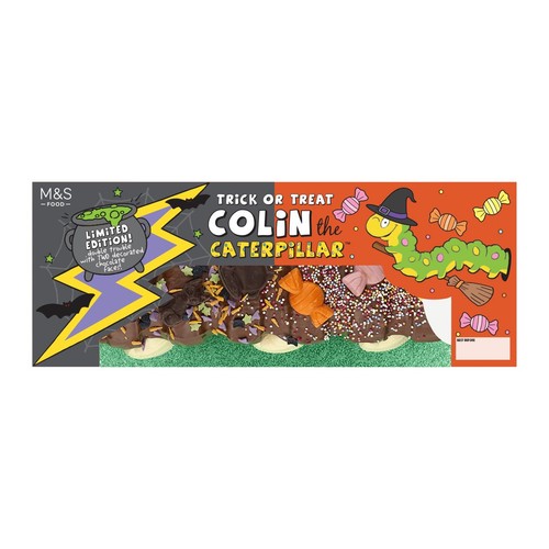 M&S Trick or Treat Colin the Caterpillar Large Chocolate Sponge Roll