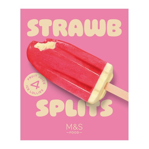 M&S 4 Strawberry Splits