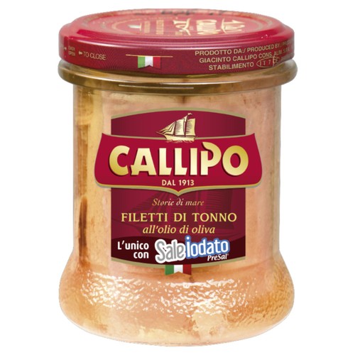 Callipo Hand Packed Yellowfin Tuna Fillets in Olive Oil Jar