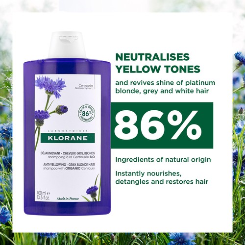 Klorane Anti-yellowing Shampoo with ORGANIC Centaury