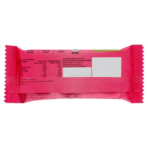H&B Precision Plant Protein Bar Dark Chocolate Raspberry