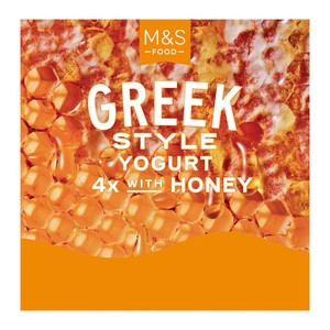 M&S 4 Greek Style Yogurts with Strawberry & Raspberry