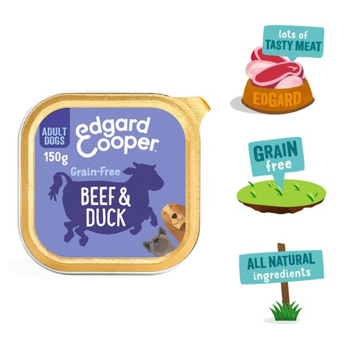 Edgard & Cooper Adult Grain Free Wet Dog Food with Beef & Duck