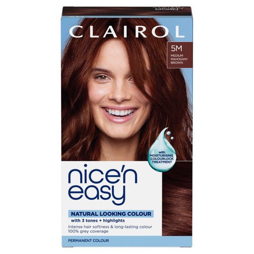 Clairol Nice'n Easy Hair Dye, 5M Medium Mahogany Brown