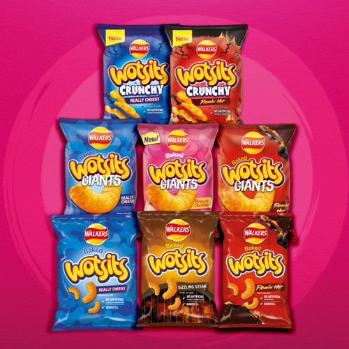 Walkers Wotsits Giants Prawn Cocktail Snacks Crisps 105g