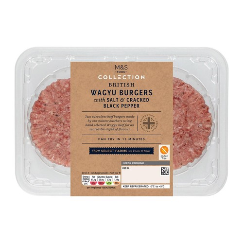 M&S Collection Master Grill 2 Wagyu Burgers
