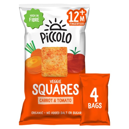 Piccolo Carrot & Tomato Veggie Squares Multipack 12+ Months