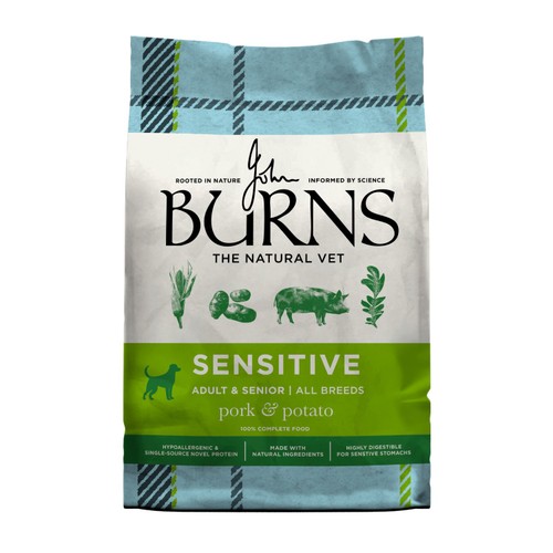 Burns Sensitive Adult Pork & Potato Dry Dog Food