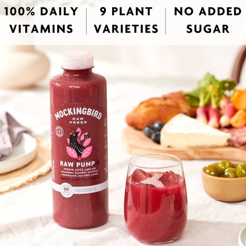 Mockingbird Raw Pump Juice, Beetroot, Strawberry, Pomegranate