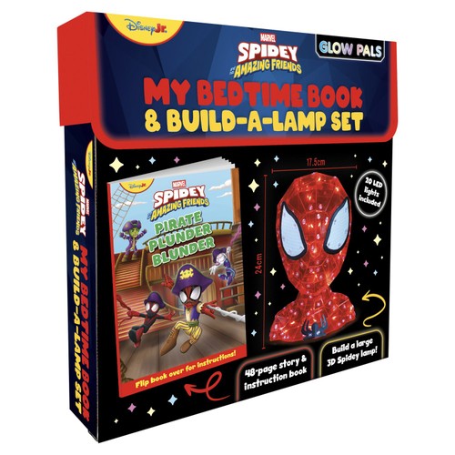 Igloo Books Marvel Spidey - Glow Pals My Bedtime Book & Build-A-Lamp