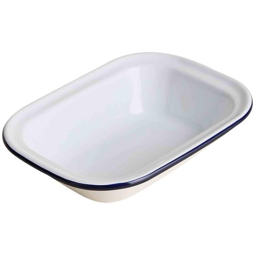 M&S Enamel 24cm Pie Dish, Dark Blue