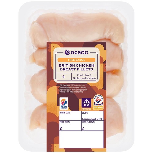 Ocado 4 Free Range British Chicken Breast Fillets