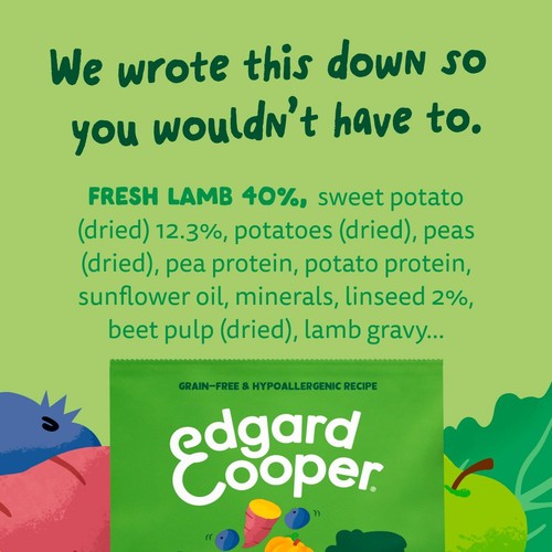 Edgard & Cooper Adult Gluten Free Fresh Lamb Small Kibble