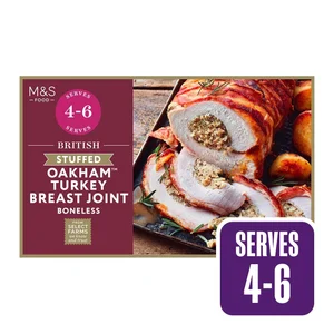 M&S British Stuffed Oakham Turkey Breast Bone Joint Boneless Frozen