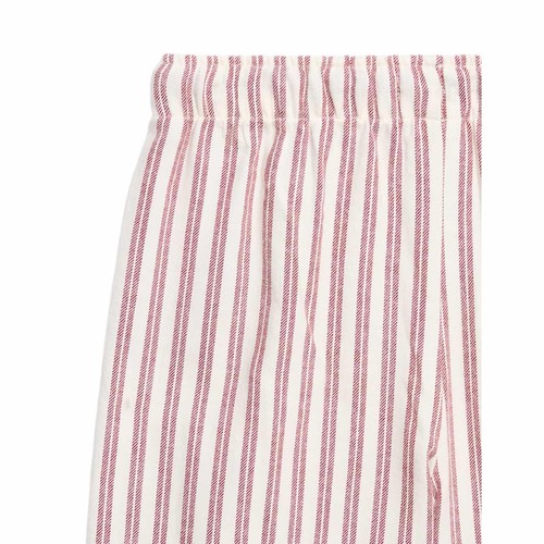 M&S Girls Pure Cotton Striped Revere Pyjamas, 6-7 Years, Red Mix
