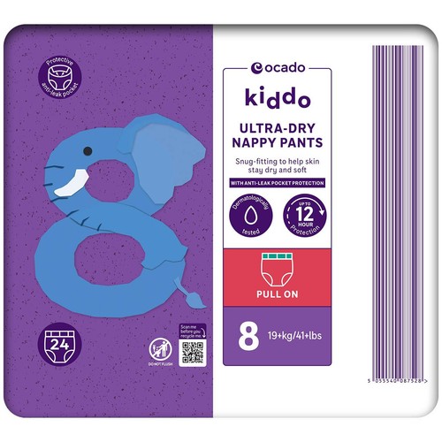Ocado Kiddo Ultra-Dry Nappy Pants Size 8