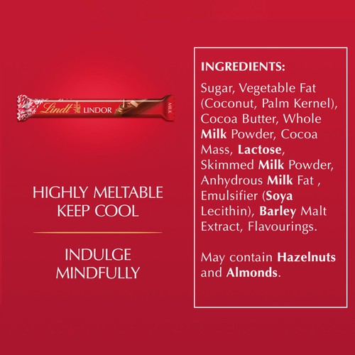 Lindt Lindor Milk Chocolate Treat Bar