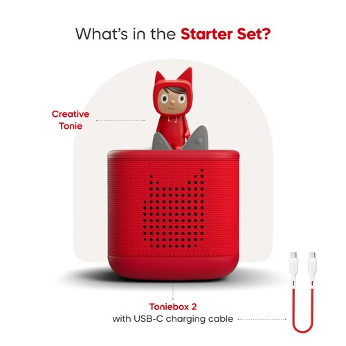 Tonies Red Toniebox 2 with Creative Tonie